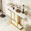 Canapé console moderne en faux marbre avec lumières DEL