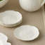 Ensemble de 4 grandes assiettes canapés 3D Le Jardin - Assiettes et desserts en grès ivoire ivoire Heirloom - Assiettes à chou blanches