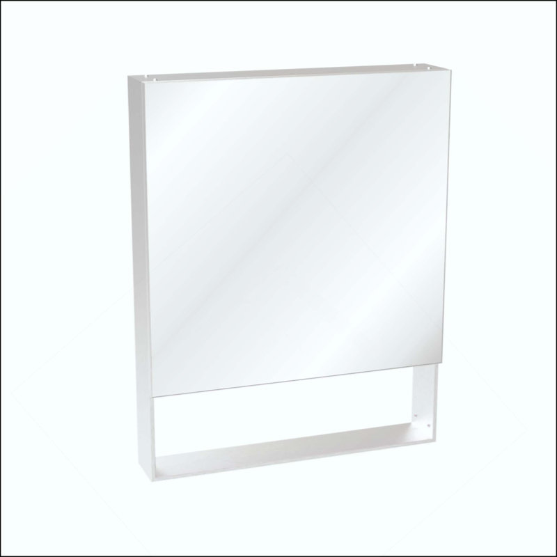 Armoire à pharmacie avec miroir pour salle de bain, miroir de salle de bain mural avec rangement, tablettes réglables, cadre en aluminium, fixation en surface