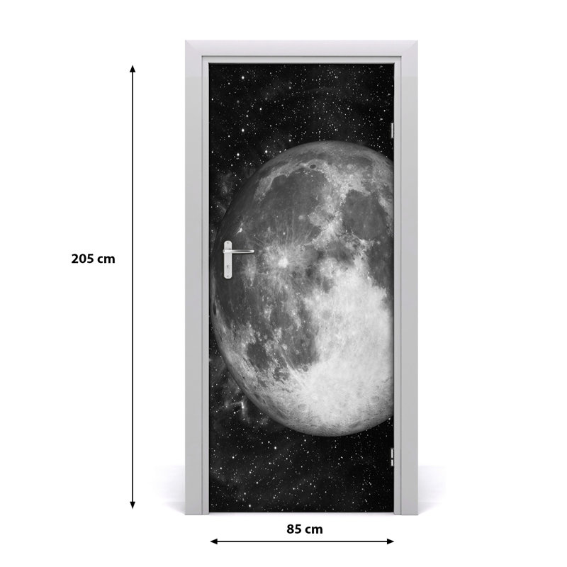 On The Moon Door Decal