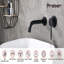 Robinet mural pour lavabo ou baignoire, robinet à poignée simple en laiton 2 trous inclus-118546072