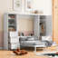 Lit escamotable Murphy avec placard, tiroirs et tablettes, cadre de lit-1652637416