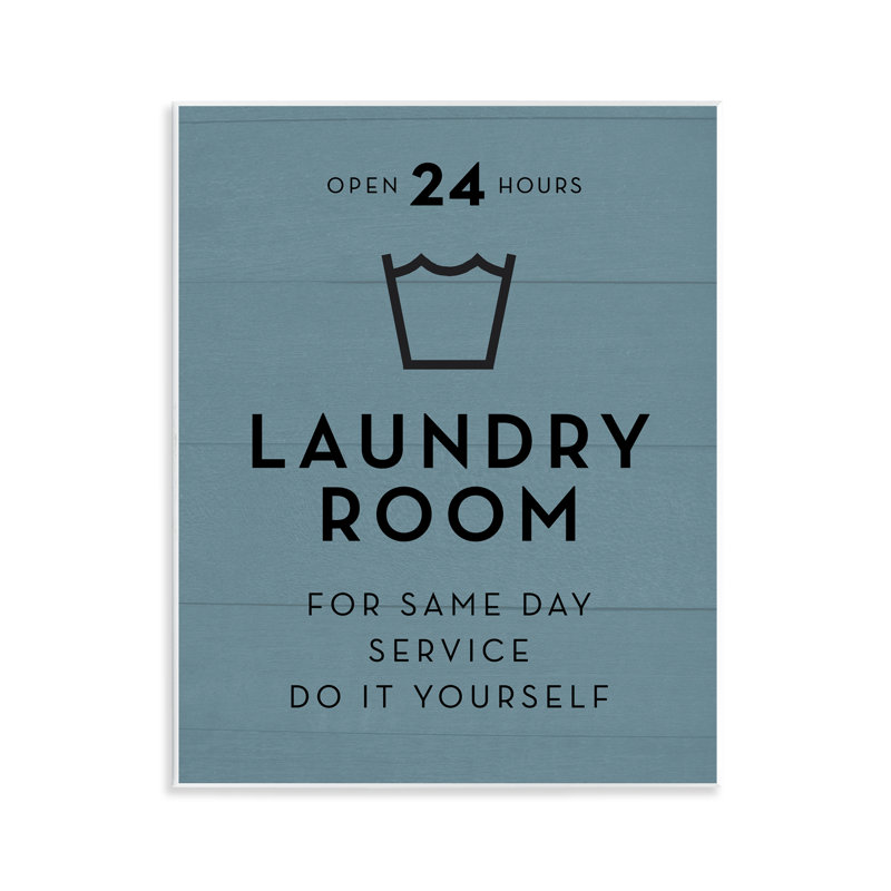 Laundry Do It Yourself Wall Plaque Art, design by Lettered and Lined