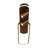 2 - Light Overlay Wood Grain Led Oval Shape Track Light With Rotating Heads