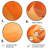 Tangerine Twist Spriral - Abstract Round Metal Art Prints-109588442