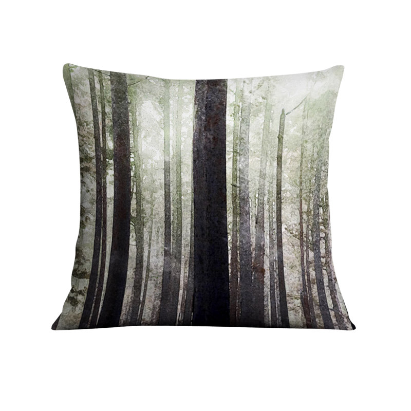 Coussin décoratif avec insert, H 18 po x l 18 po, Noir / rayures vertes / abstrait 2