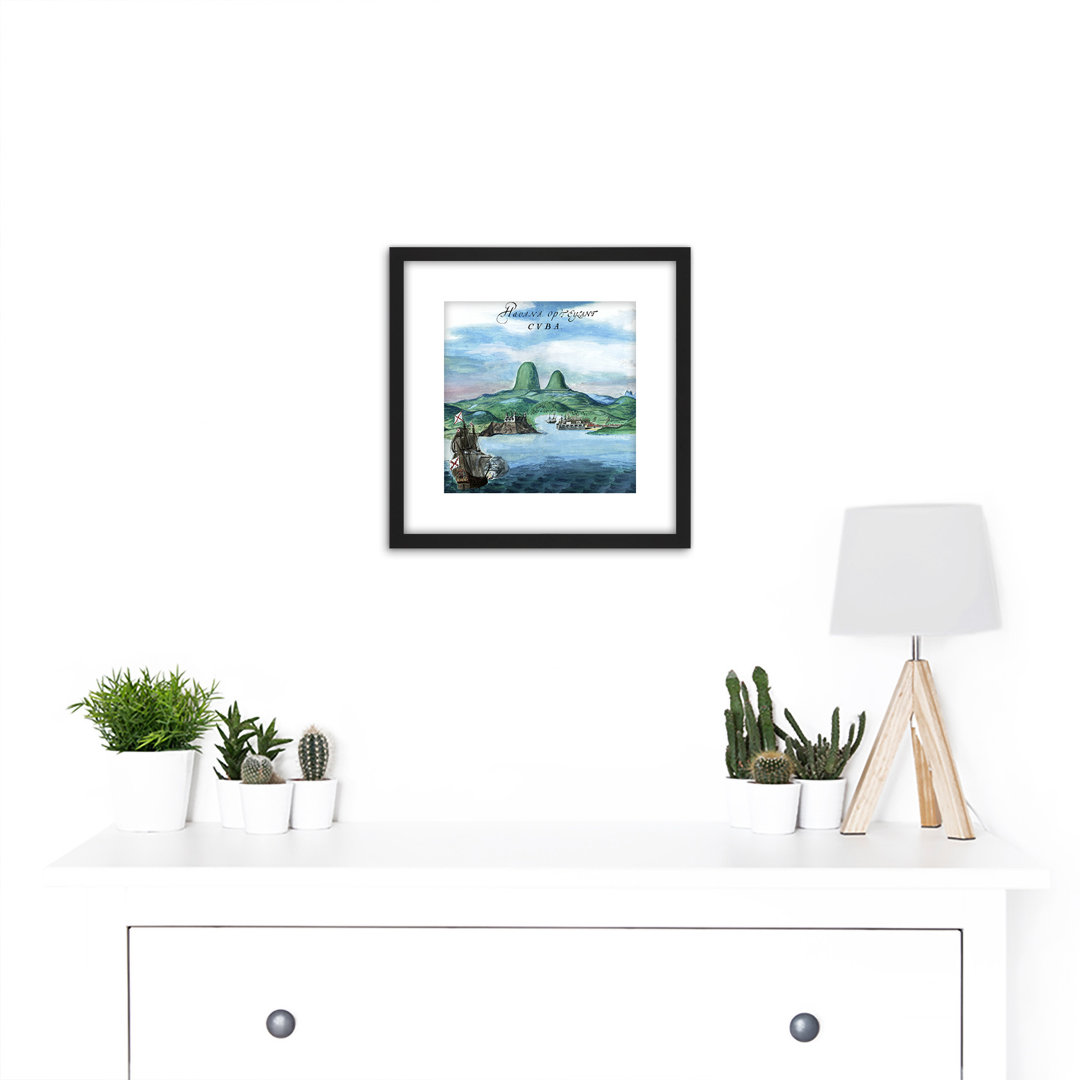 Vingboons Havana Cuba 1639 Landscape by Johannes Vingboons - Single Picture Frame Painting