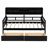 Twin Size Daybed In , With Solid Wood Slats And Functional Storage For Your Home Frame, Bedside Shelves, Two Drawer Compartments-749012202