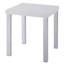 Table de bout blanche ultrabrillante et chrome