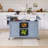 50" Stainless Steel Countertop Kitchen Cart With Spice Rack & Towel Rack-1250298790