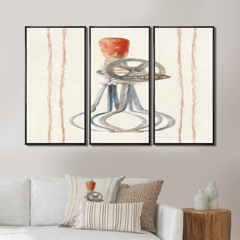 «Farm Kitchen II», ensemble d'art mural sur toile encadré traditionnel, Noir, H 28 po x l 36 po x P 1 po