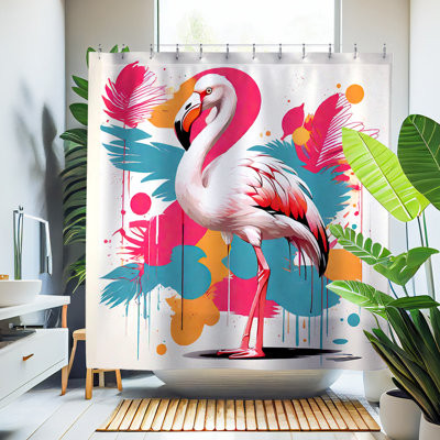 Rideau de douche Kiko Flamingo