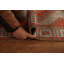 Tapis rouge à motif géométrique 3 x 10