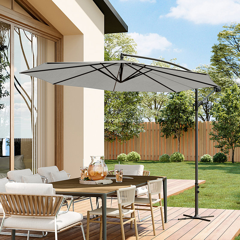 Annora 300cm Tilt Cantilever Parasol, Red