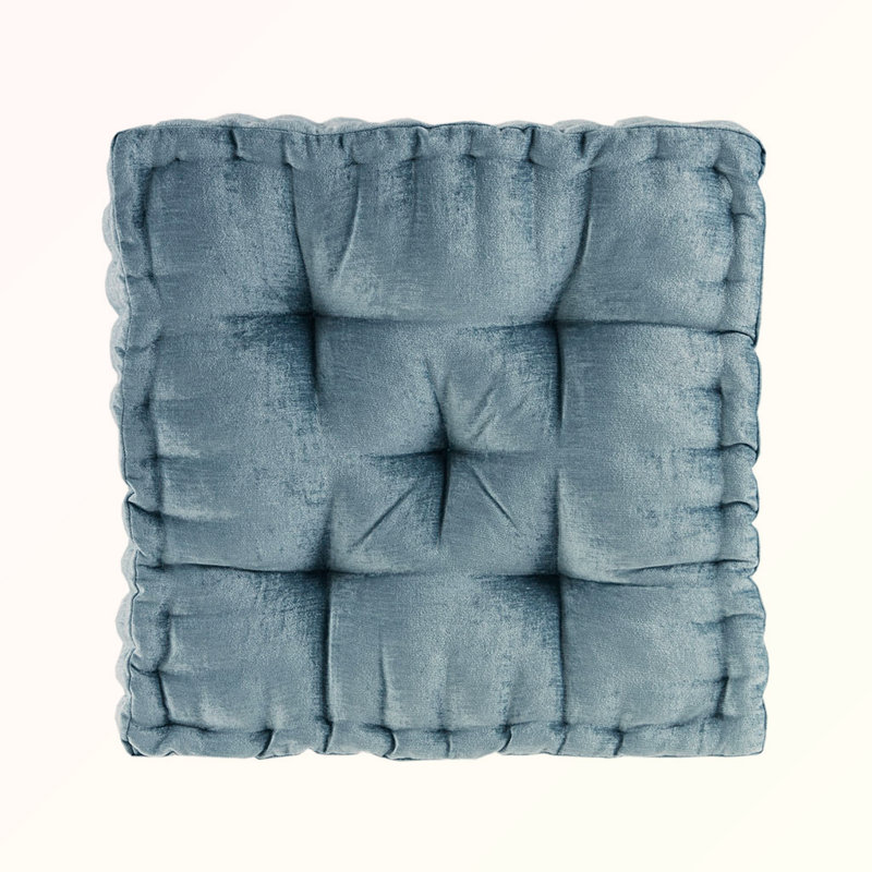 Coussin de sol carré en poly chenille, Vert