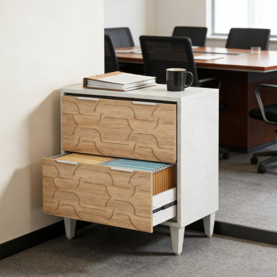 Armoire de rangement en bois pour la maison, pouvant accueillir des dossiers de format A4 et lettre, panneau de particules de qualité E0, stable, L 31,5 po x l 15,75 po H 31,9 po, élégant classeur de bureau, finition blanche, acier inoxydable réglable