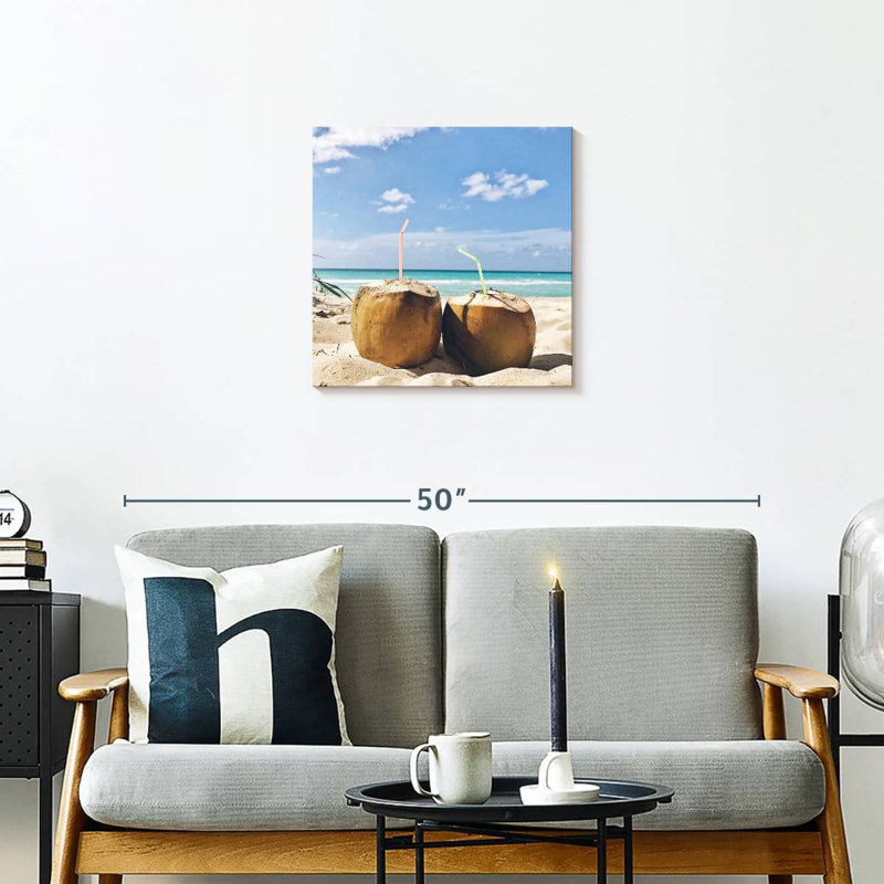 Yarlin Cuban Beach Coconuts, 20" H x 20" W