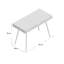Evergreen Metal Base Writing Desk-37190106