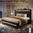 Modern Diamond-Tufted Upholstered Bed Frame With RGB LED Lights, USB Charging Ports & Wingback Headboard-1506992541-1506992537