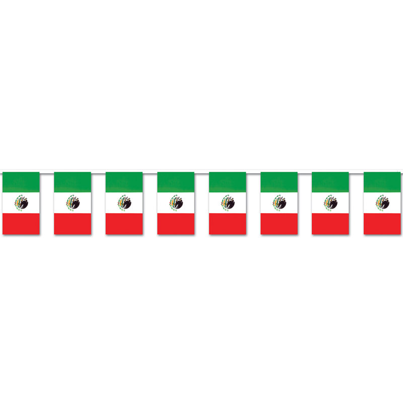 Mexican Flag Pennant Banner