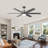 Modern 60-inch 6-blade Ceiling Fan With Led Light & Remote Control-922773453-922773454