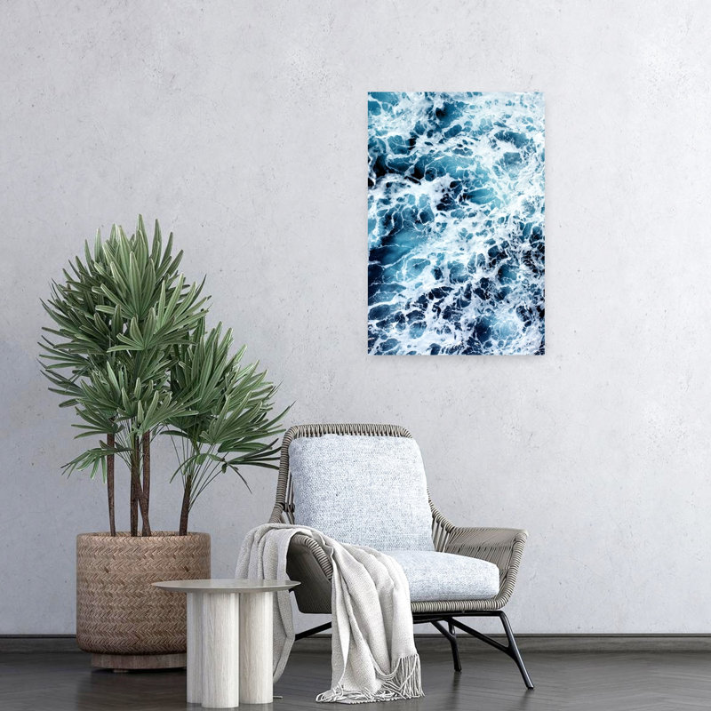 Art de paysage côtier abstrait White River, H 24 po x l 16 po