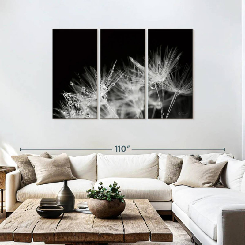 Harnek Dandelion Dewdrops, 48" H x 74" W