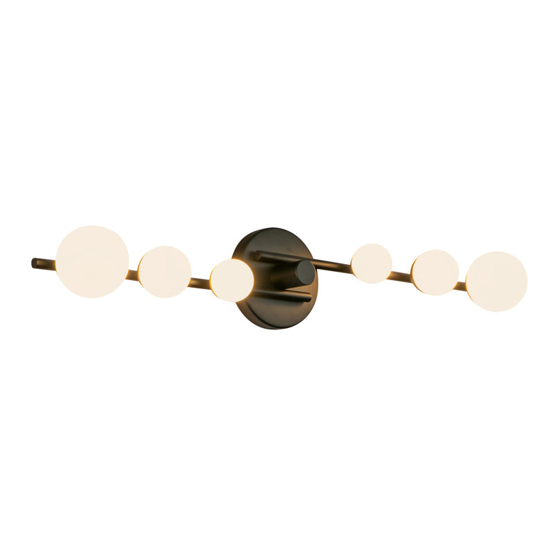 Juniper 6 - Light LED Vanity Light, Black