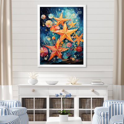 Blue Starfish Collage - Starfish Wall Art