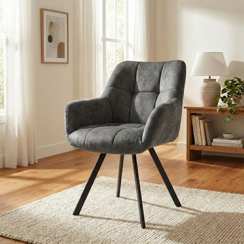 Basanti 48cm H Fabric Upholstered Armchair, Olive