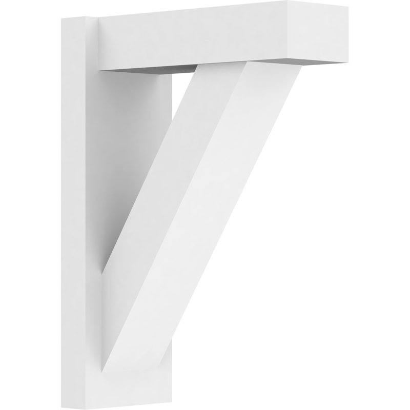 Persienne en PVC de qualité architecturale traditionnelle avec extrémités en bloc, L 7 po, H 22 po x P 16 po