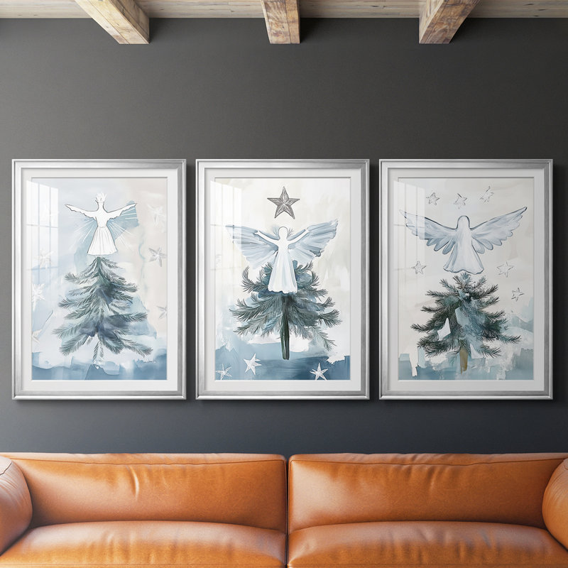 Christmas Holiday Art CXLI - Impression sur mesure encadrée de qualité supérieure - 3 pièces, H 19 po x l 27 po