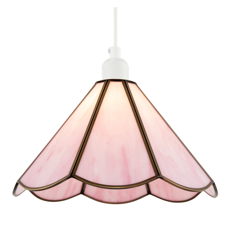 17cm H Glass Novelty Pendant Shade ( Screw On ), Pink