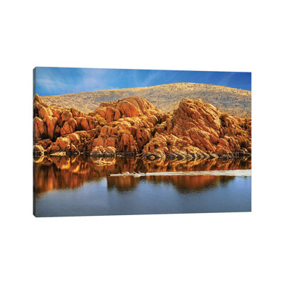 Rowboating In Peaceful Watson Lake - Arizona by Susan Schmitz - Wrapped Canvas Gallery-Wrapped Canvas Giclée