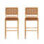 Ensemble de 2 tabourets de bar en bois Lndoor