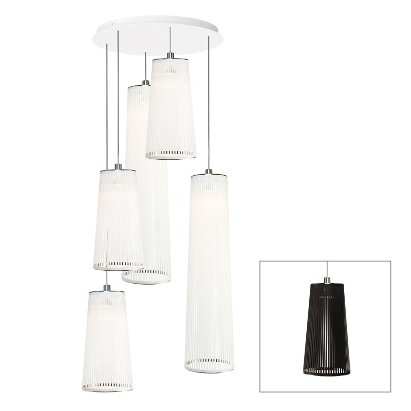 Mélange de lustre Solis, Noir, H 150 po x l 30 po x P 30 po