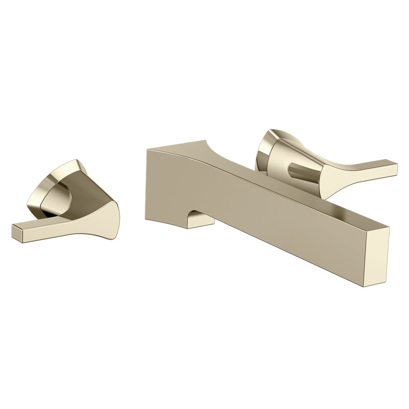 Robinet de salle de bain mural Zura, Nickel poli
