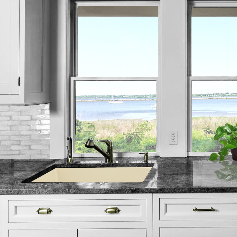 Plymouth 33" L x 20" W Undermount Kitchen Sink, Sand