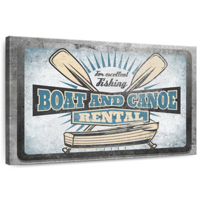 Boat And Canoe Wall Sign