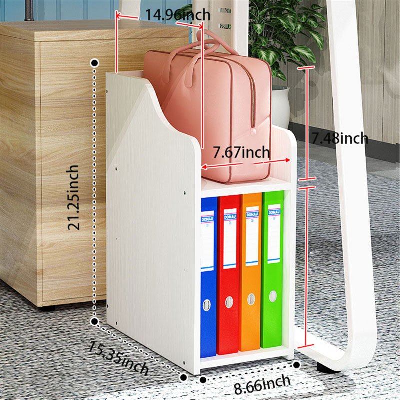 Classeur en bois manufacturé Narma, Blanc