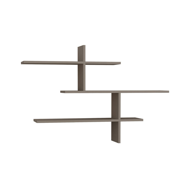 Felicia 3 Piece Floating Shelf, Light Mocha