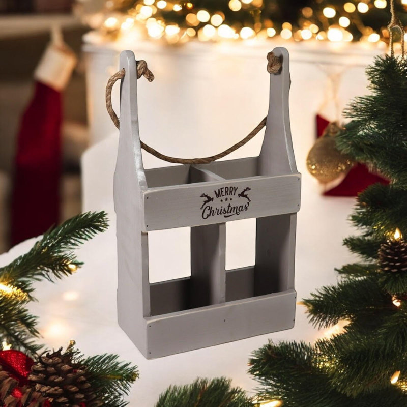 Annalisa 2 Bottle Tabletop Wine Bottle Rack, Grey