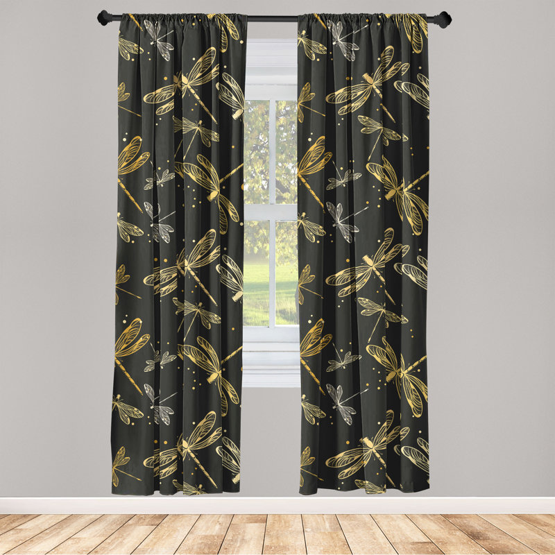 Banisha Semi Sheer Curtain Pair, 28" W x 63" H