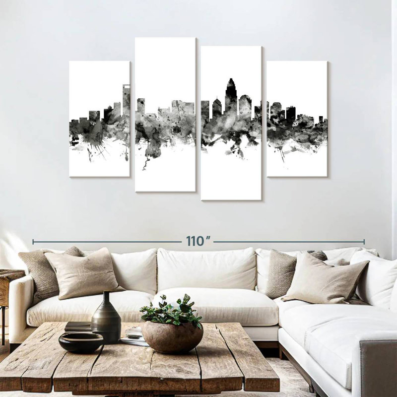 Charlotte north carolina skyline ii Sireci, H 54 po x l 84 po