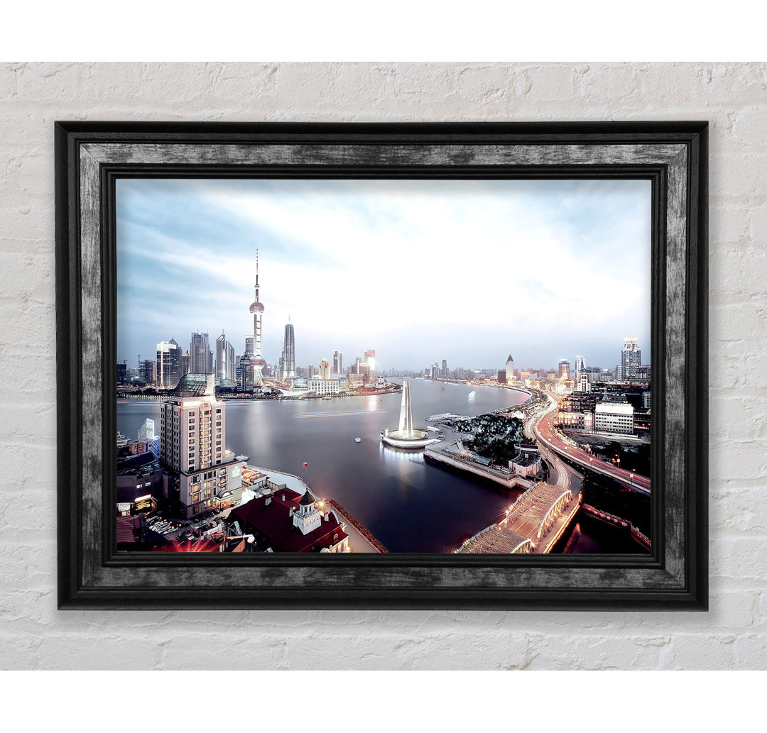 Skyline von Shanghai - Einzelner Bilderrahmen Kunstdrucke