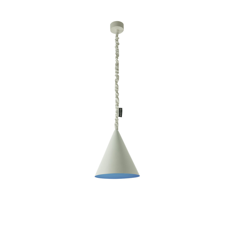 1 - Light Cement Cone Pendant, Blue