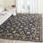 Ferrera Oriental Handmade Tufted Wool Navy Area Rug-401694210