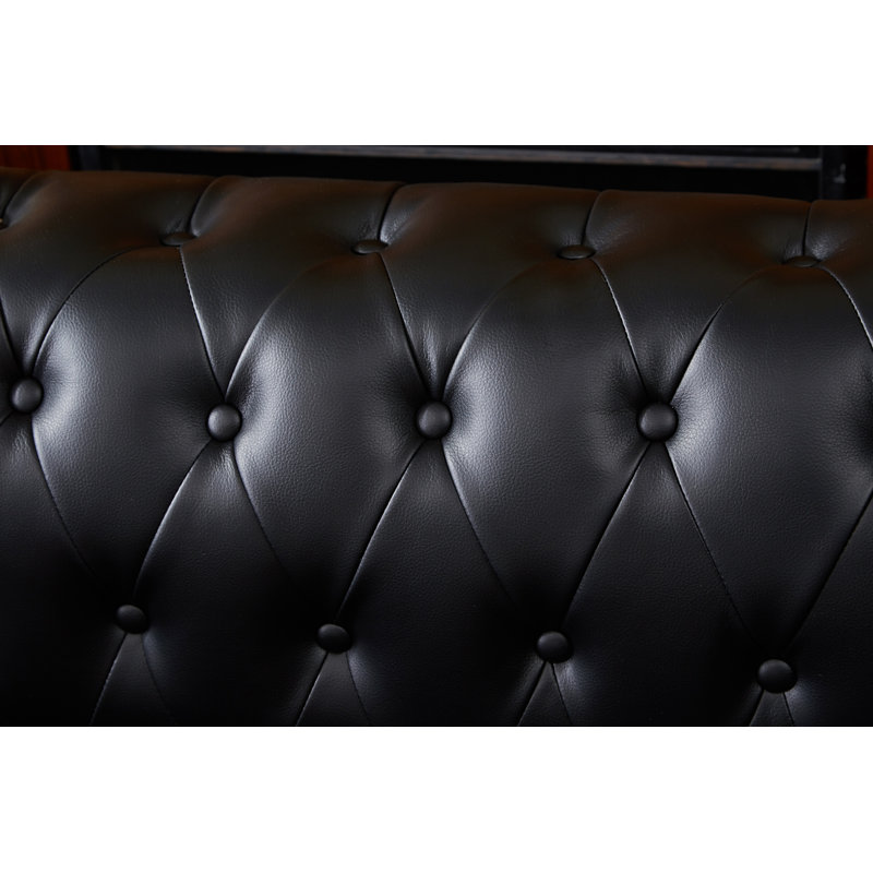 Canapé 88,5 po Chesterfield, Noir