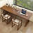 Nut-brown Rectangular Solid Wood desk-630206134
