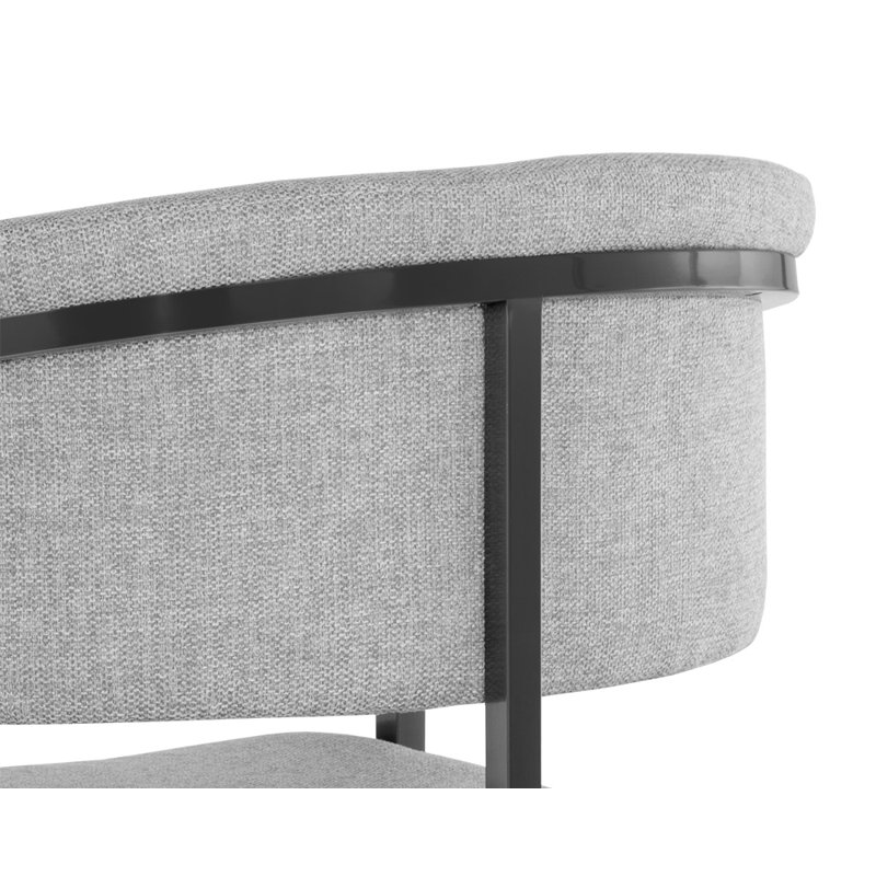 Marris Upholstered Arm Chair, Grey, Gunmetal